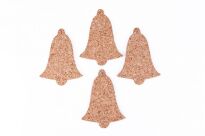 Weihnachtsschmuck aus Kork natürliche „Glöckchen“-Satz von 4 Stück - 3