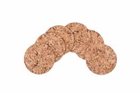 Dekorativer Korkuntersetzer klein rund 10 cm Satz von 6 Stück - 3