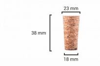 FLASCHENKORKEN 38x23/ 18mm - 50 stuck - 2